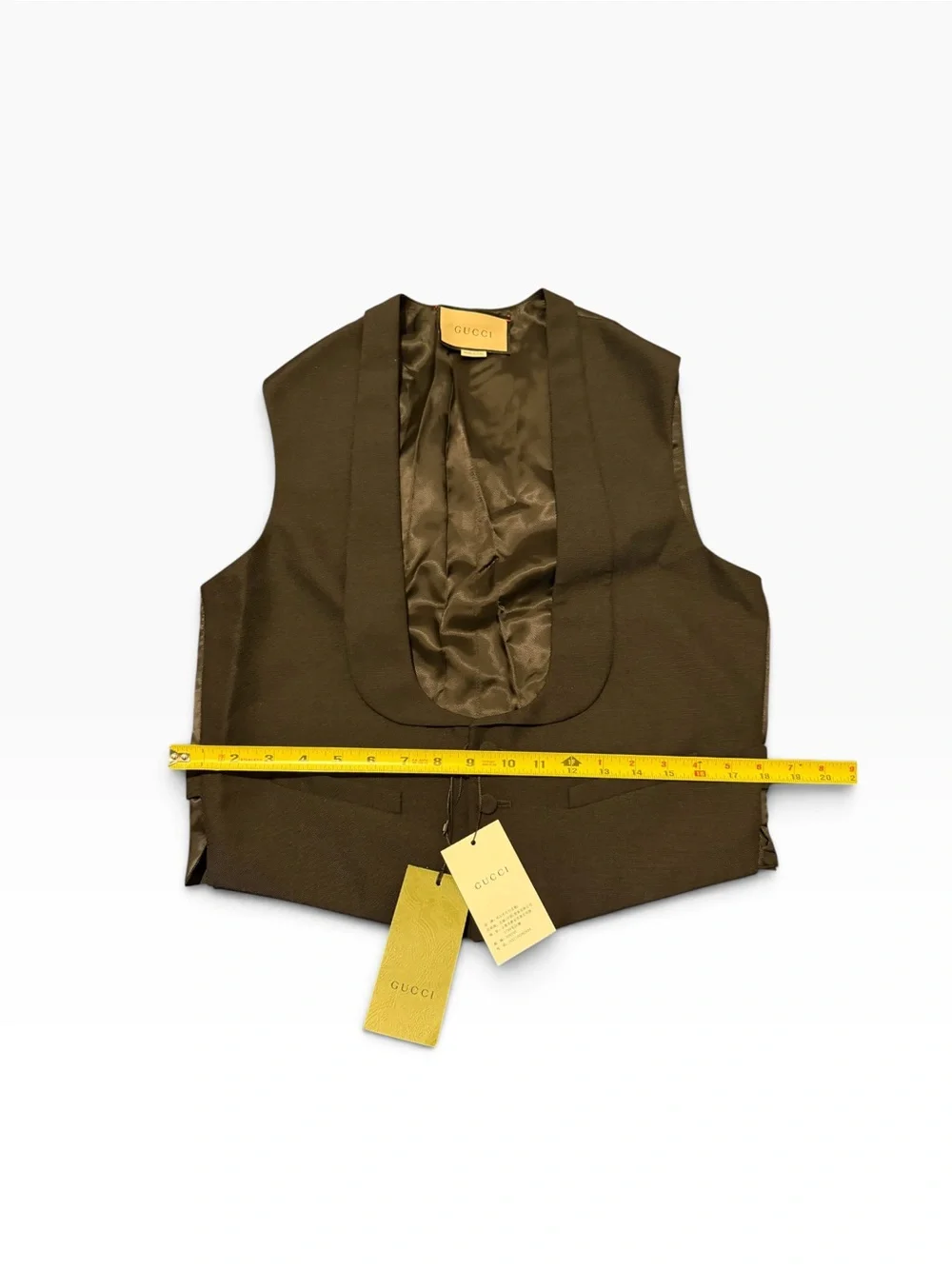 Gucci Men's black cotton & Satin-Trim Vest,NWT,SZ48